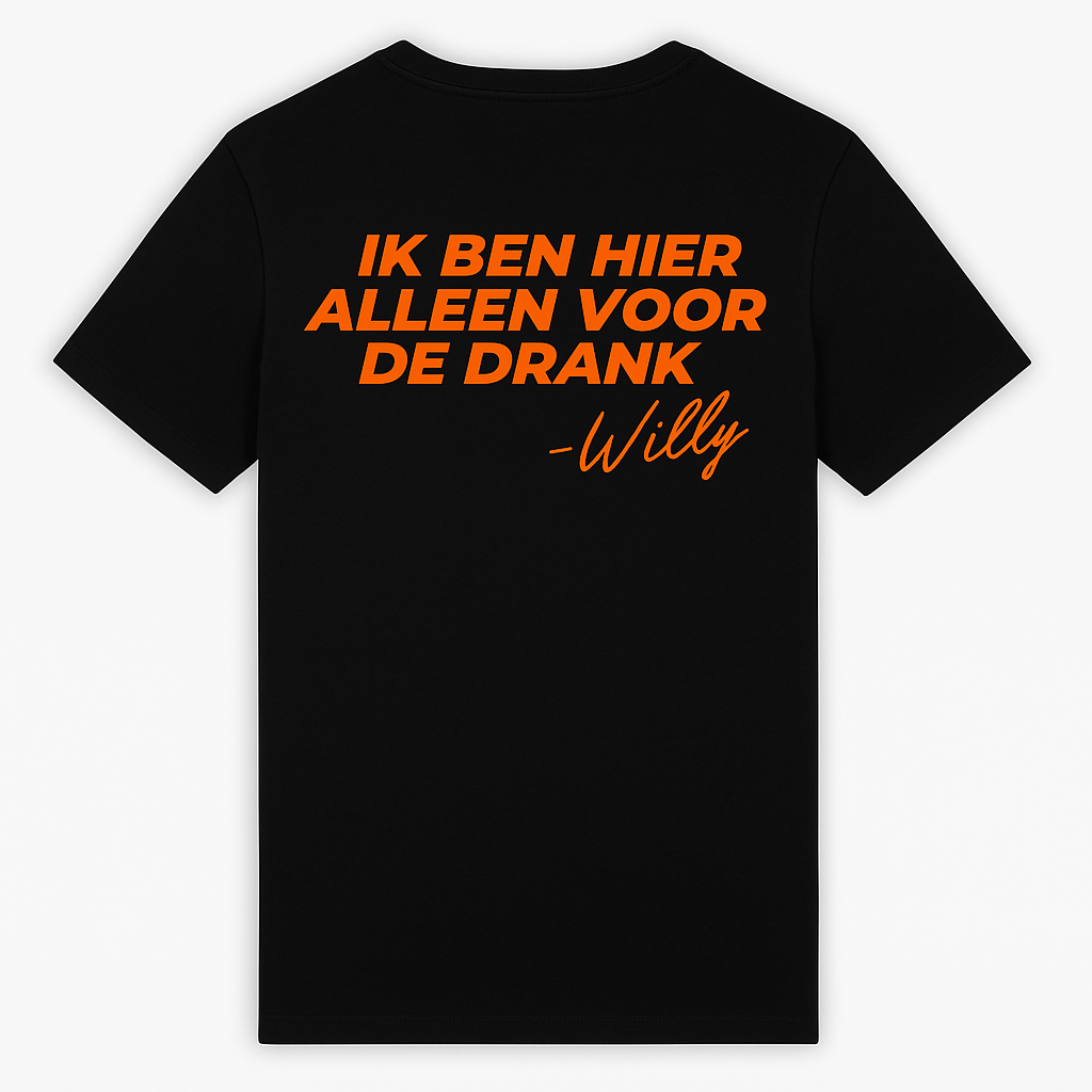 Ik ben hier alleen voor de drank | Unisex Tee