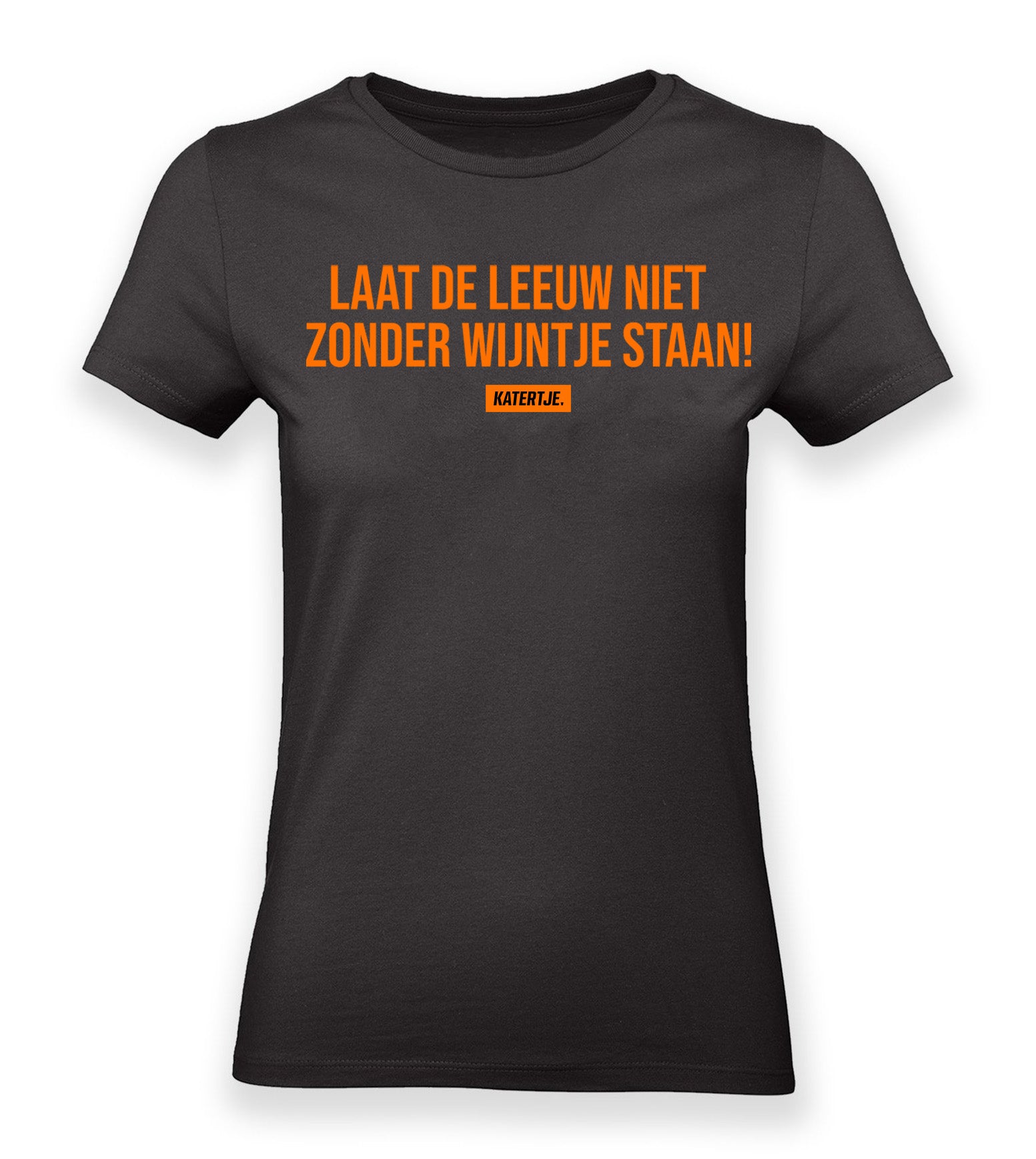 Laat de leeuw niet zonder wijntje staan! | Women tee | MEGA OUTLET