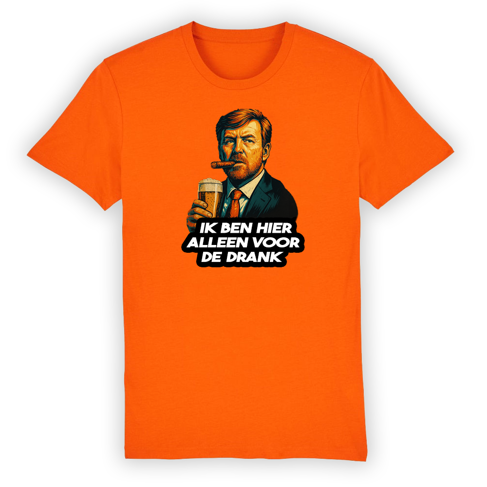 Ik ben hier alleen voor de drank | Unisex Tee