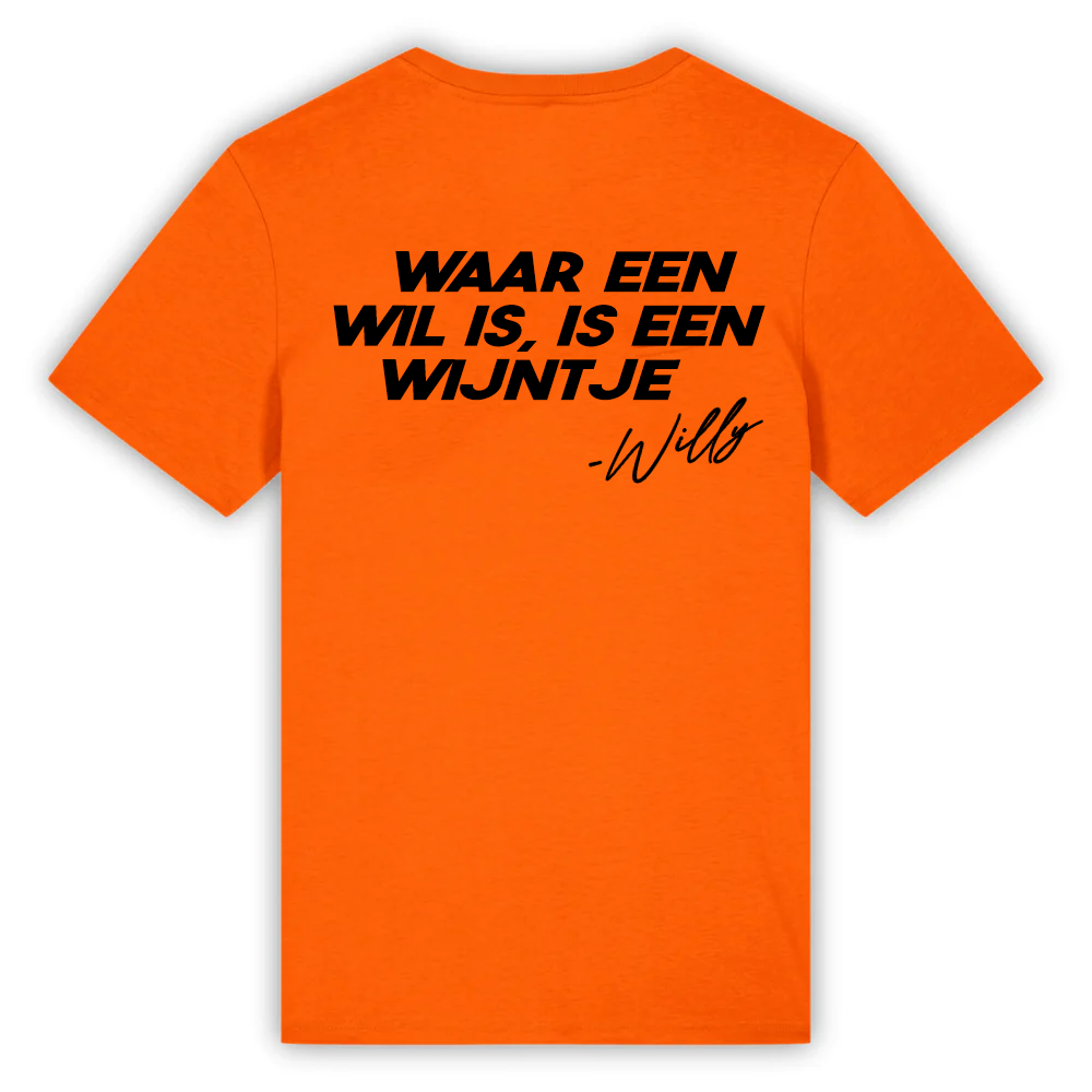 Waar een wil is, is een wijntje | Unisex Tee