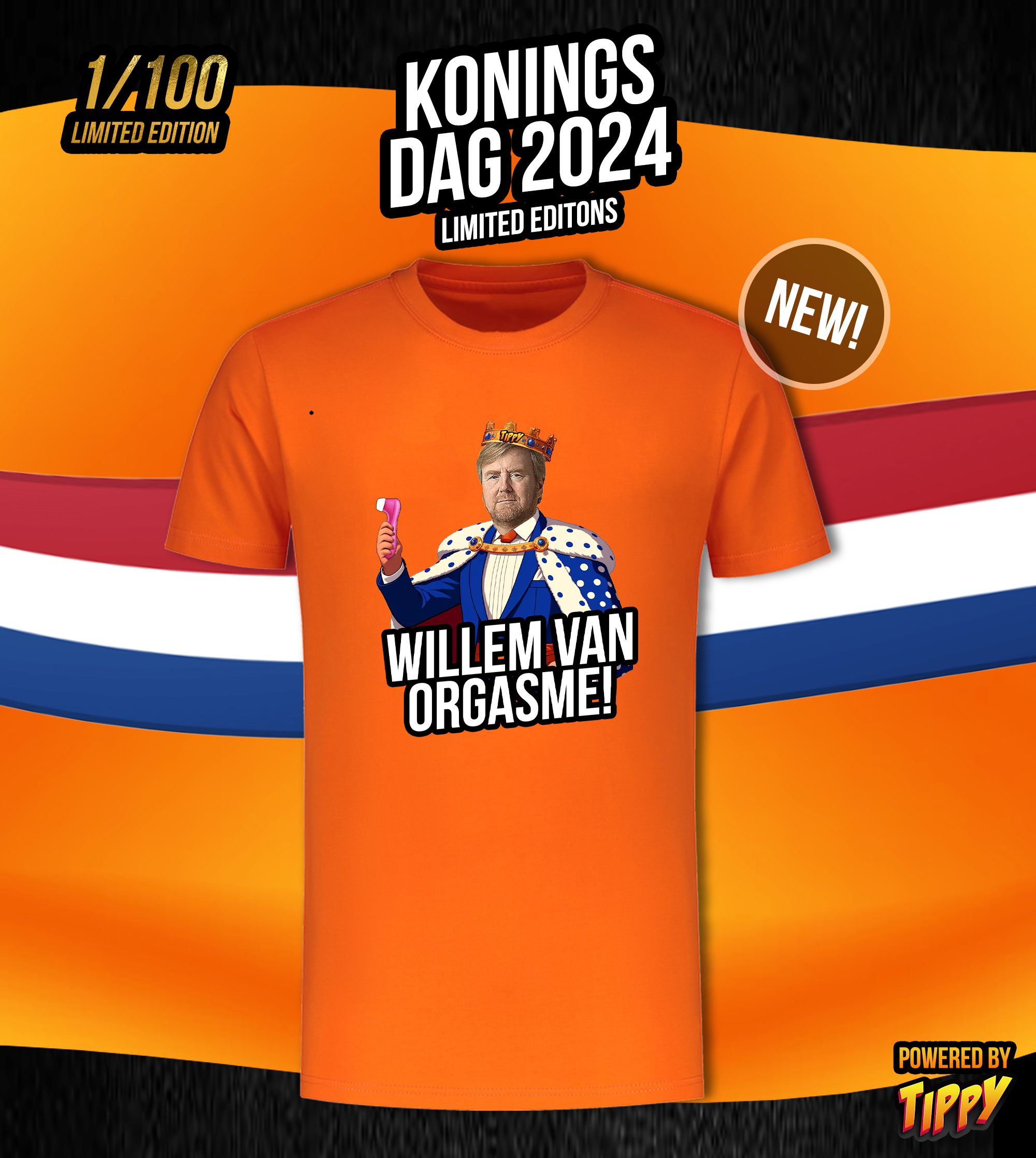 Limited T-shirt - Willem Van Orgasme (Unisex)