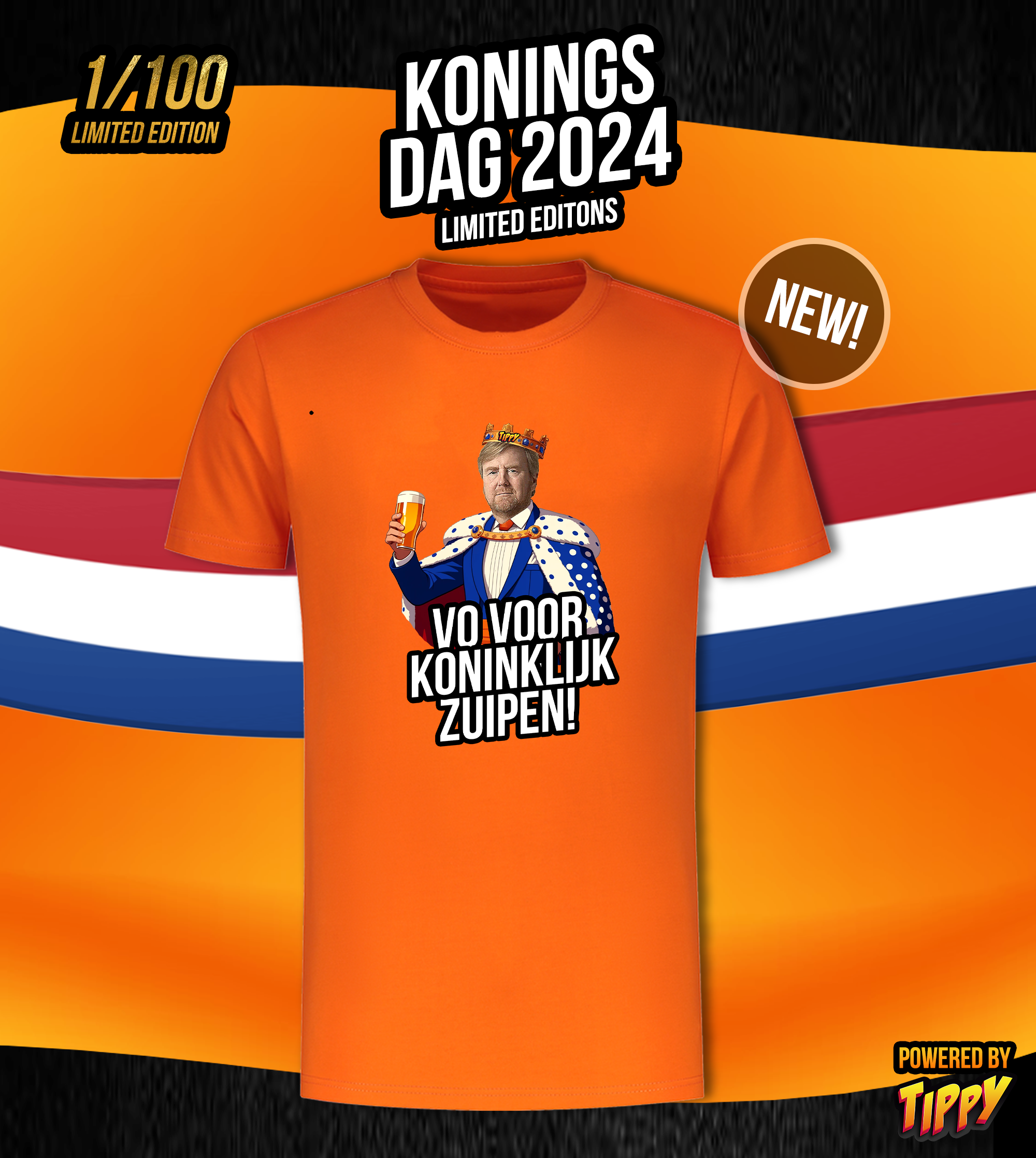 Limited T-shirt - Vo Voor Koninklijk Zuipen! (Unisex)