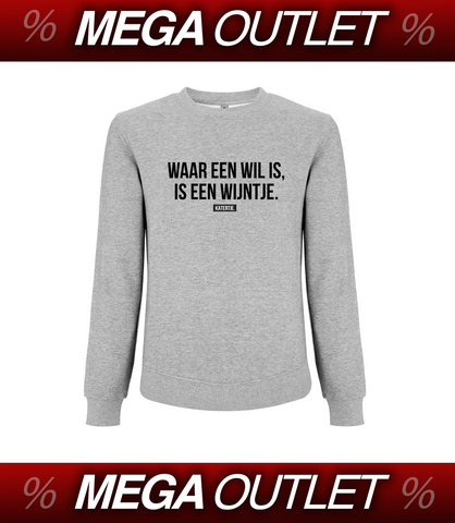 Waar een wil is, is een wijntje | Women Sweater | MEGA OUTLET '24