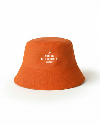 Koning Bier Drinken | Koningsdag 2026 | Dubbelzijdig Vissershoedje