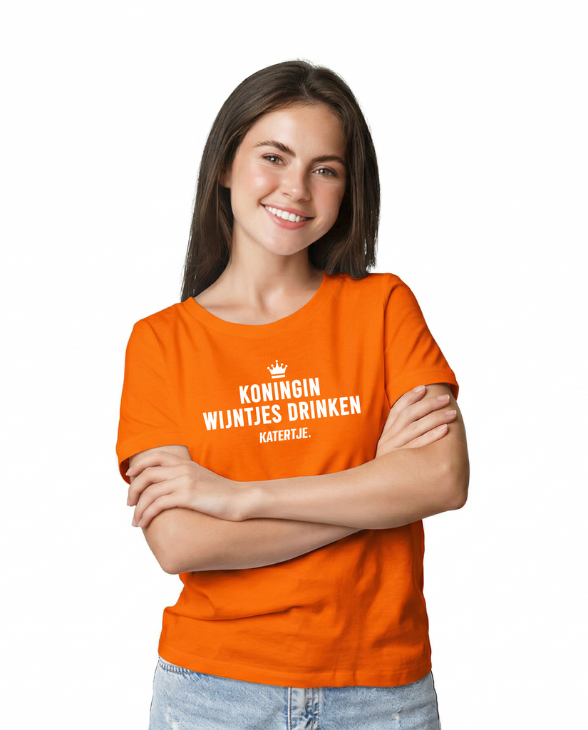 Koningin Wijntjes Drinken | Koningsdag 2026 | Unisex T-Shirt