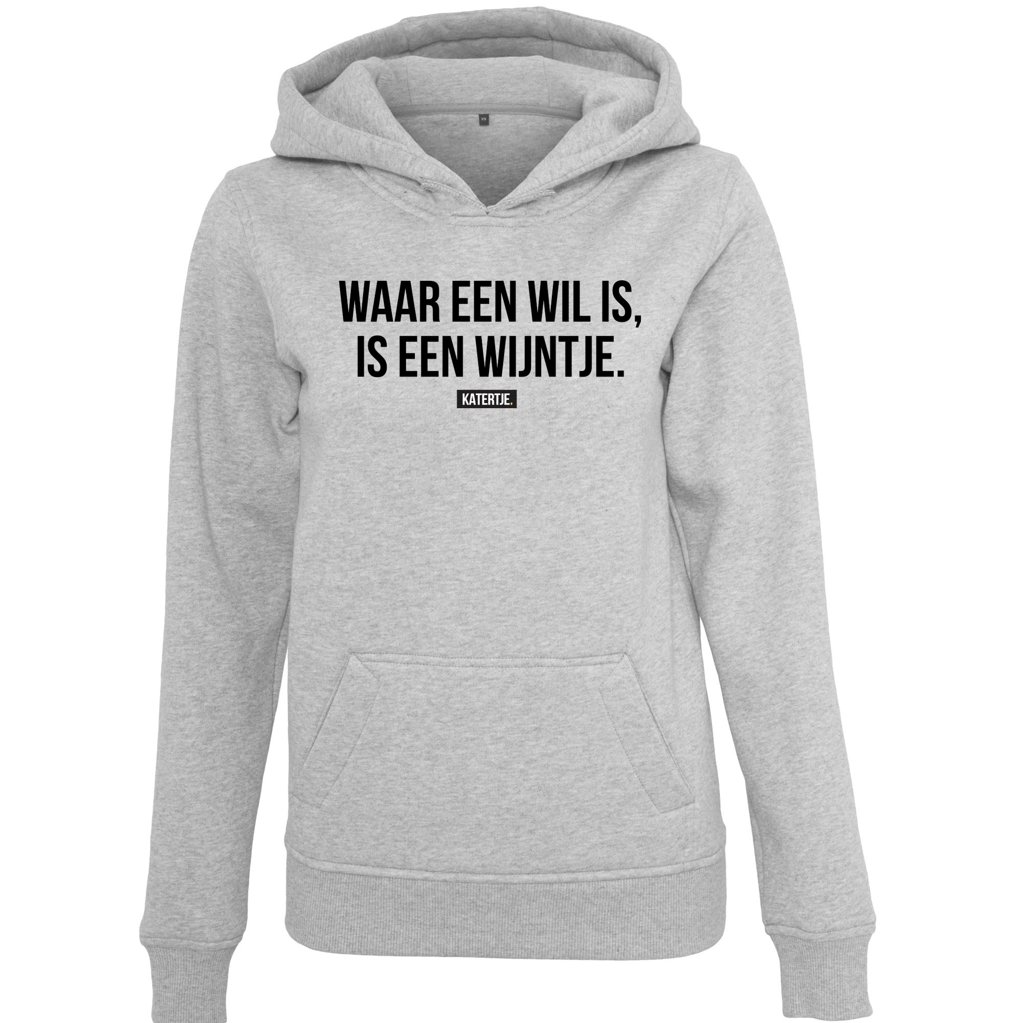 Waar een wil is, is een wijntje. | Women hoodie