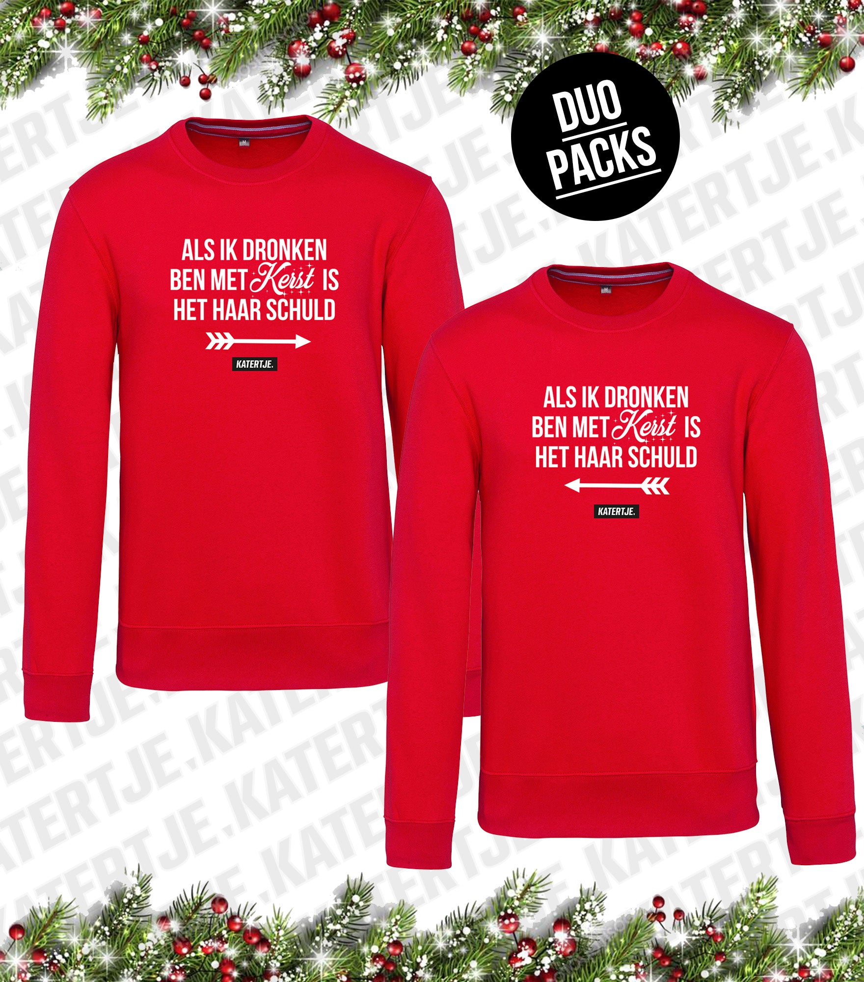 Als ik dronken ben met kerst is het haar schuld. | Unisex Sweaters