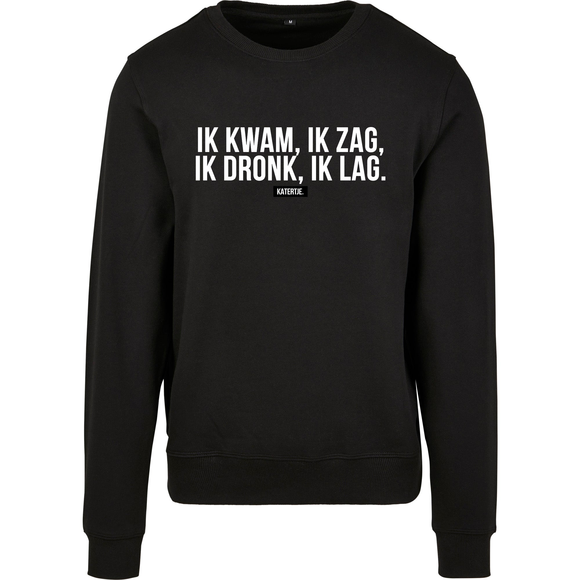 Ik kwam, ik zag, ik dronk, ik lag. | Men sweater