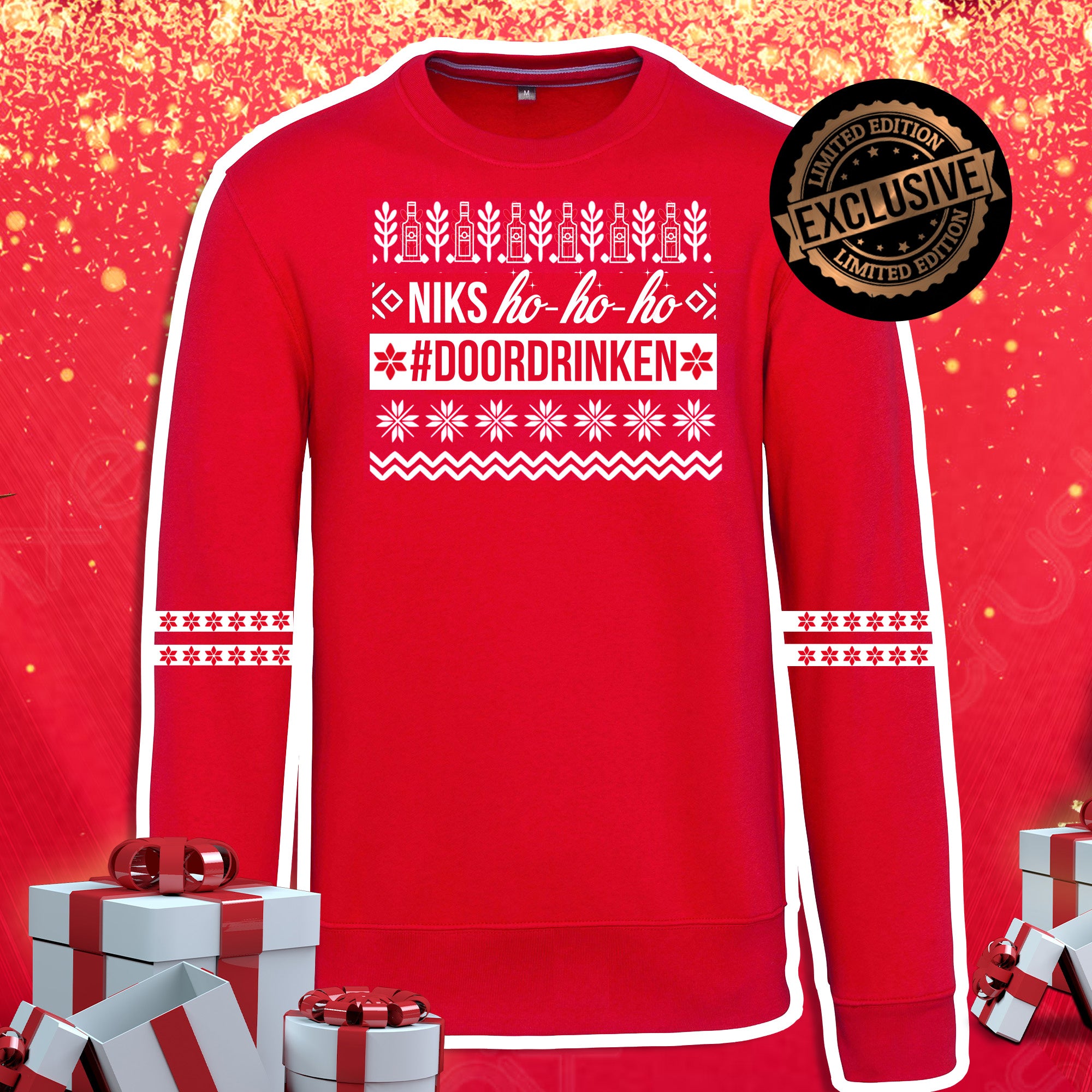 Limited Edition 2023 - Niks ho-ho-ho #doordrinken  | Unisex Sweater