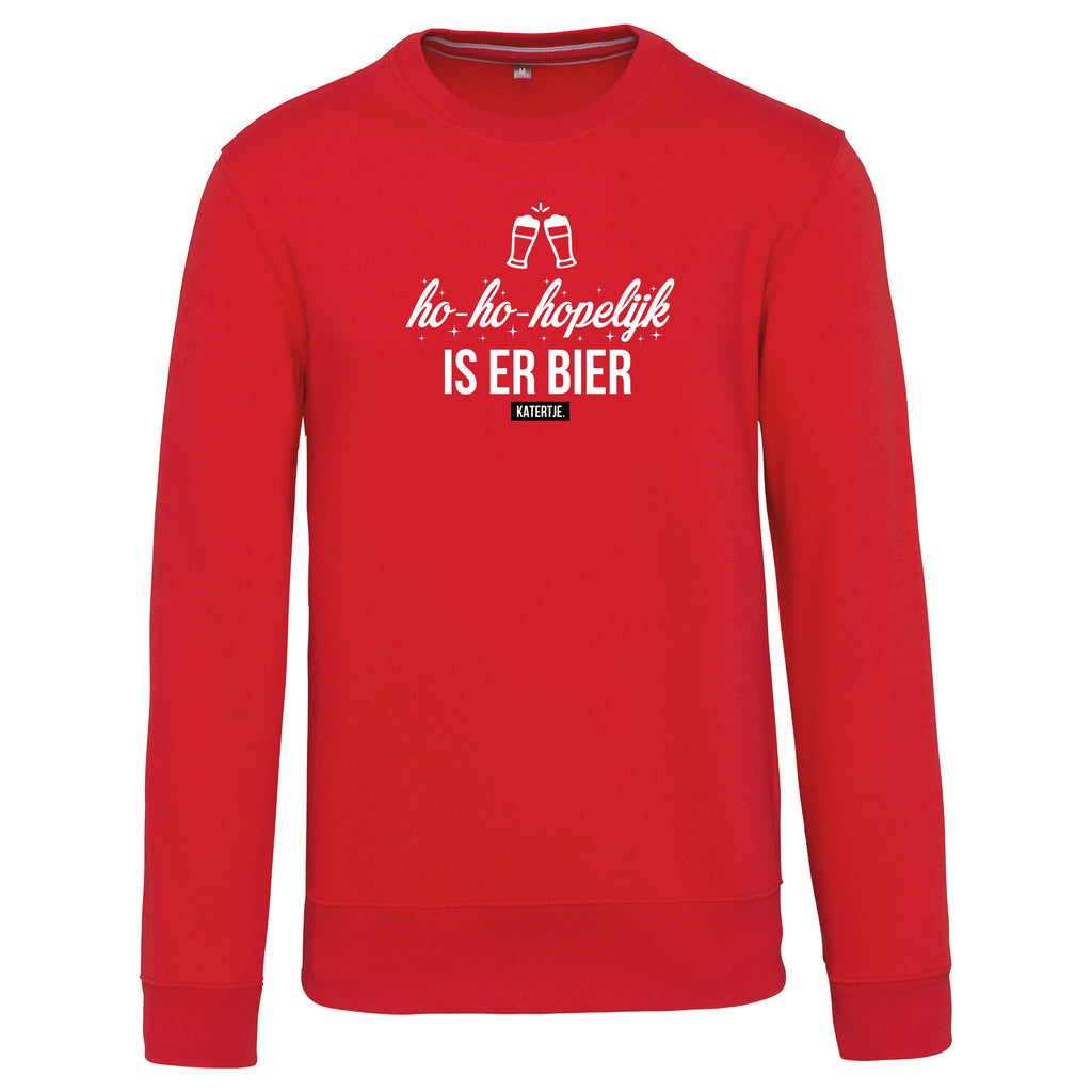 Ho-ho-hopelijk is er bier | Unisex Sweater