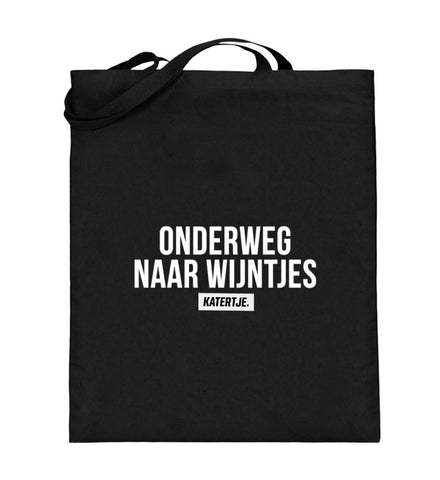 Onderweg naar wijntjes | Canvas Tas