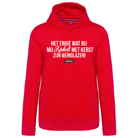 Het enige wat rinkelt deze kerst zijn wijnglazen! | Unisex hoodie