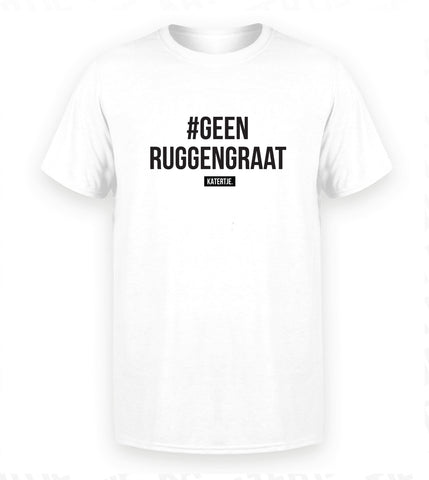 #geenruggengraat | Men tee